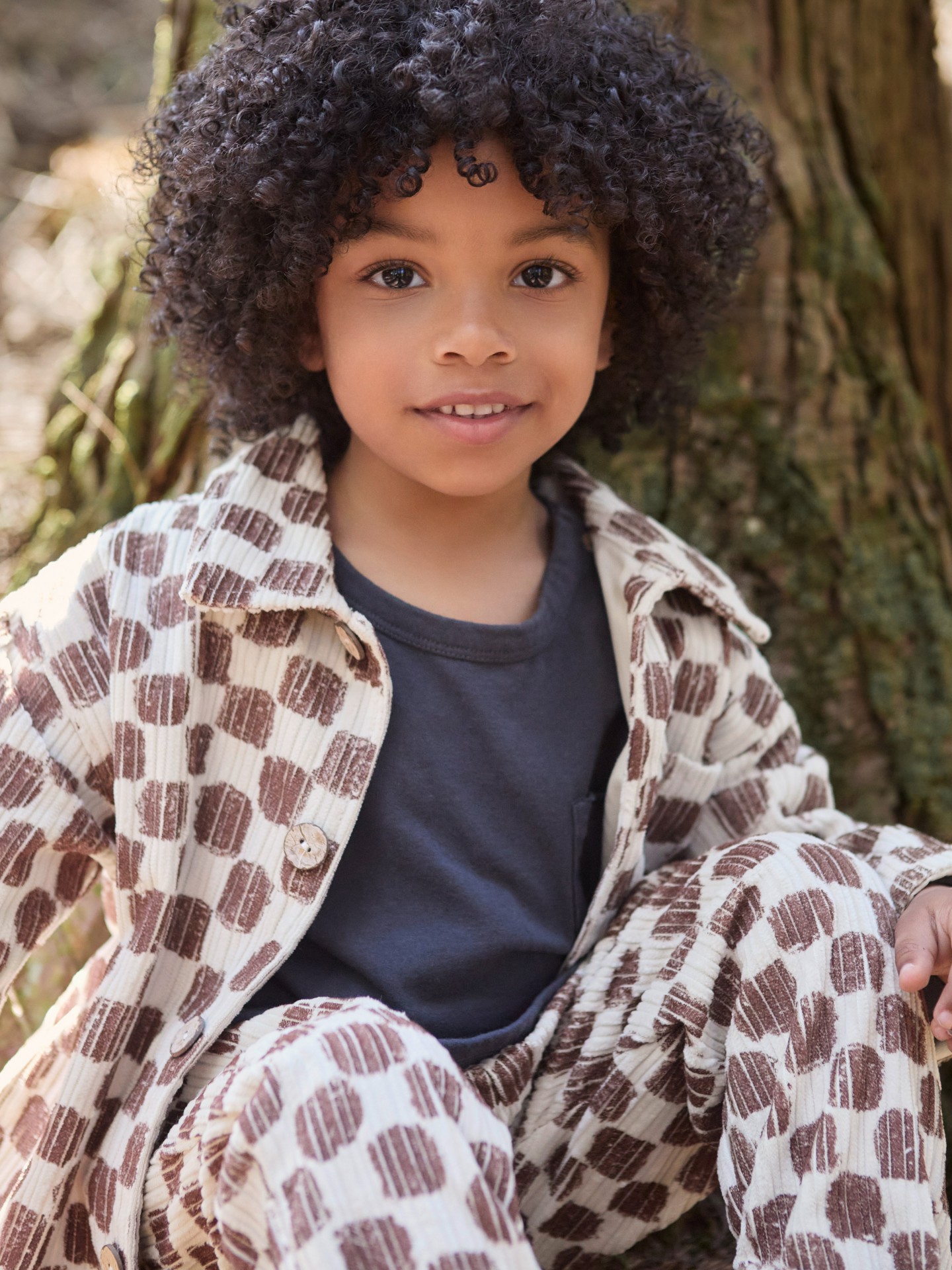 Chemise en velours côtelé en mélange de fibres naturelles