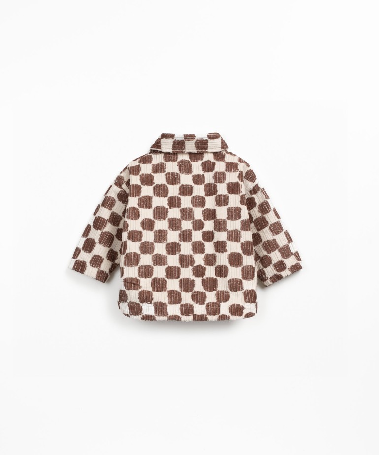 Corduroy shirt in a blend of natural fibers