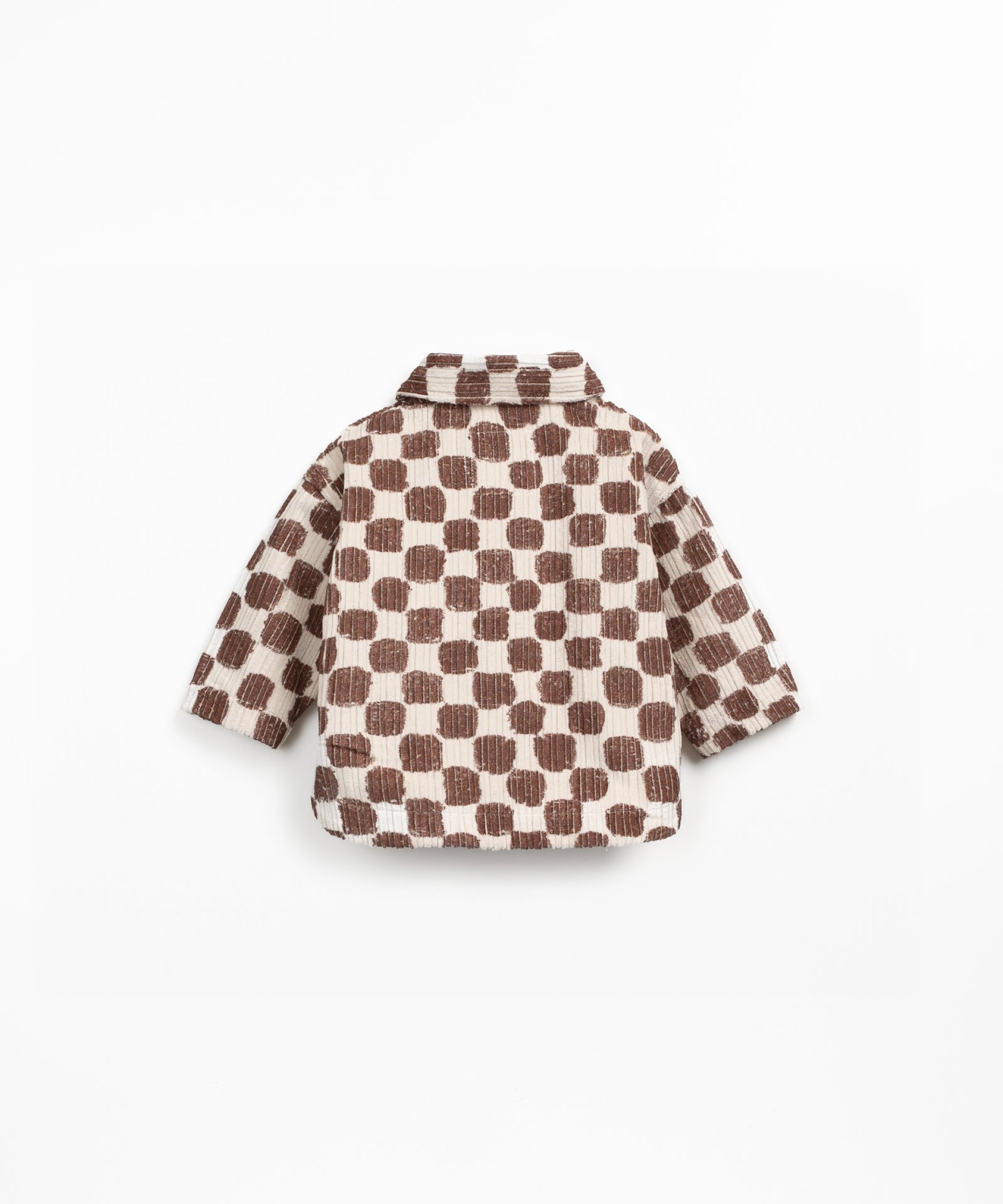 Camicia in velluto a coste con apertura con bottoni in cocco