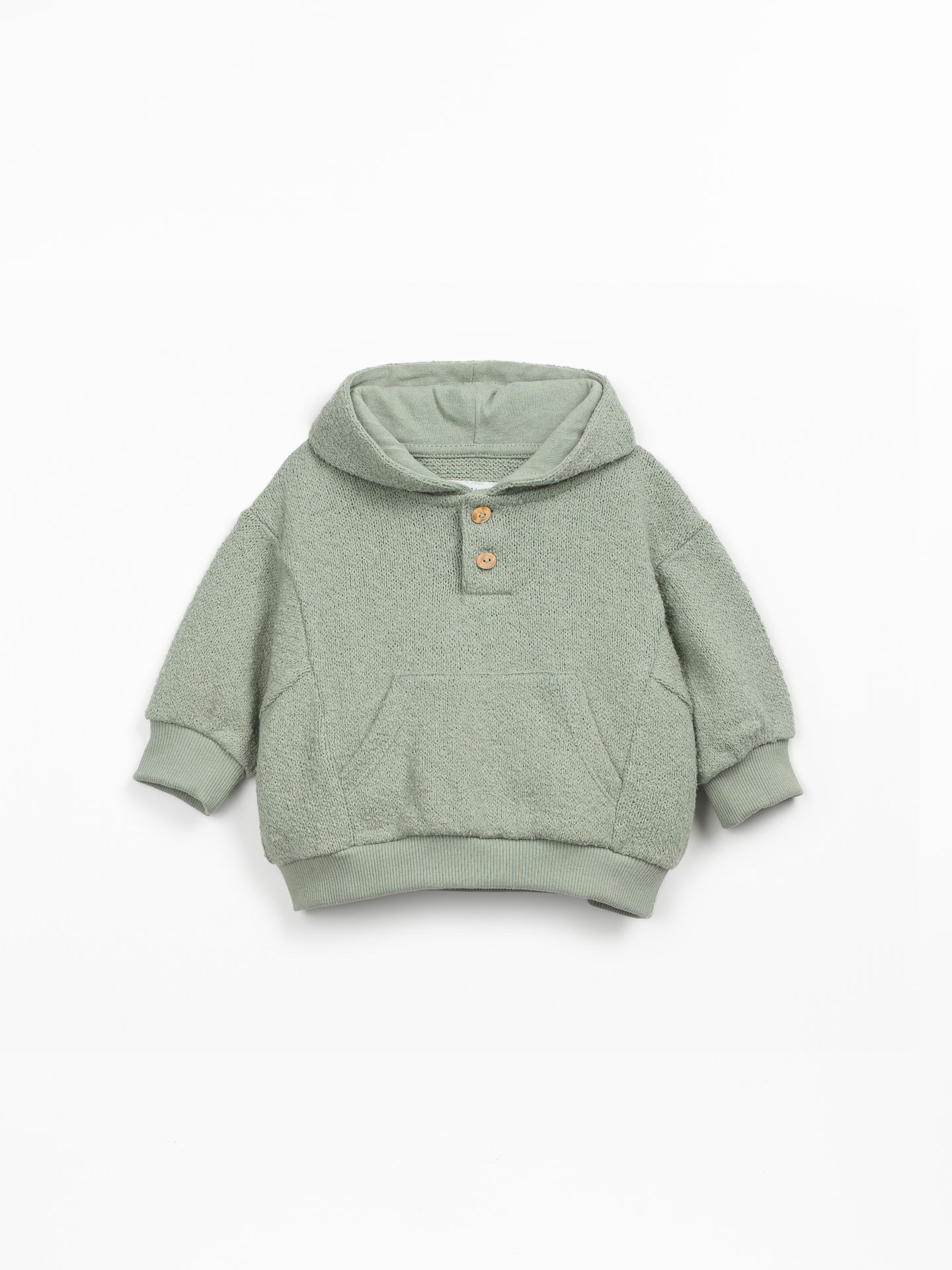 Knit sweater with organic and regenerative cotton