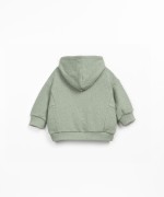 Knit jacket with hood