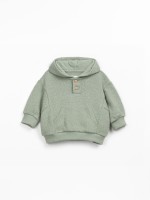 Knit sweater with organic and regenerative cotton