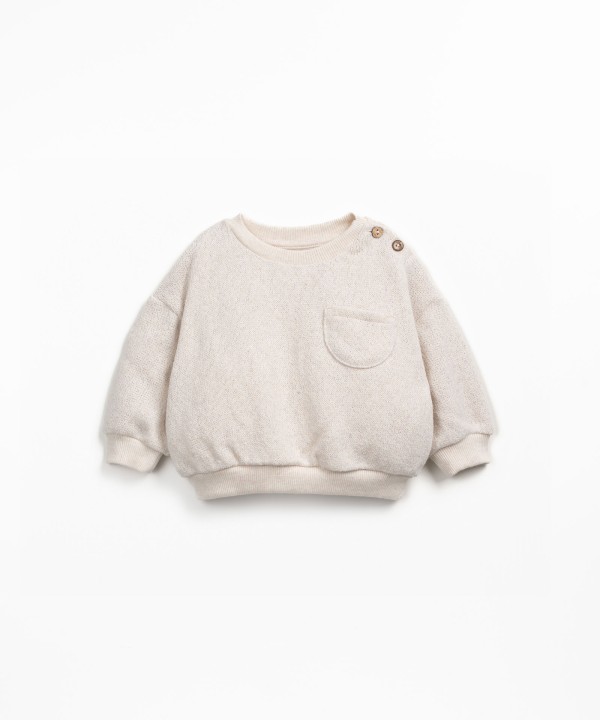 Knit jumper in a blend of organic cotton and regenerative cotton