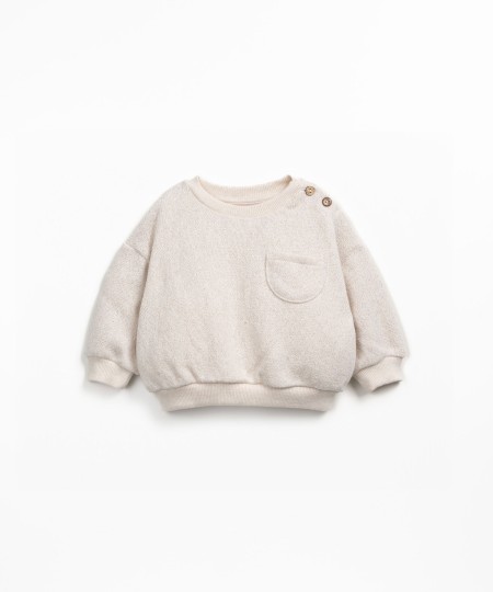 Knit jumper in a blend of organic cotton and regenerative cotton