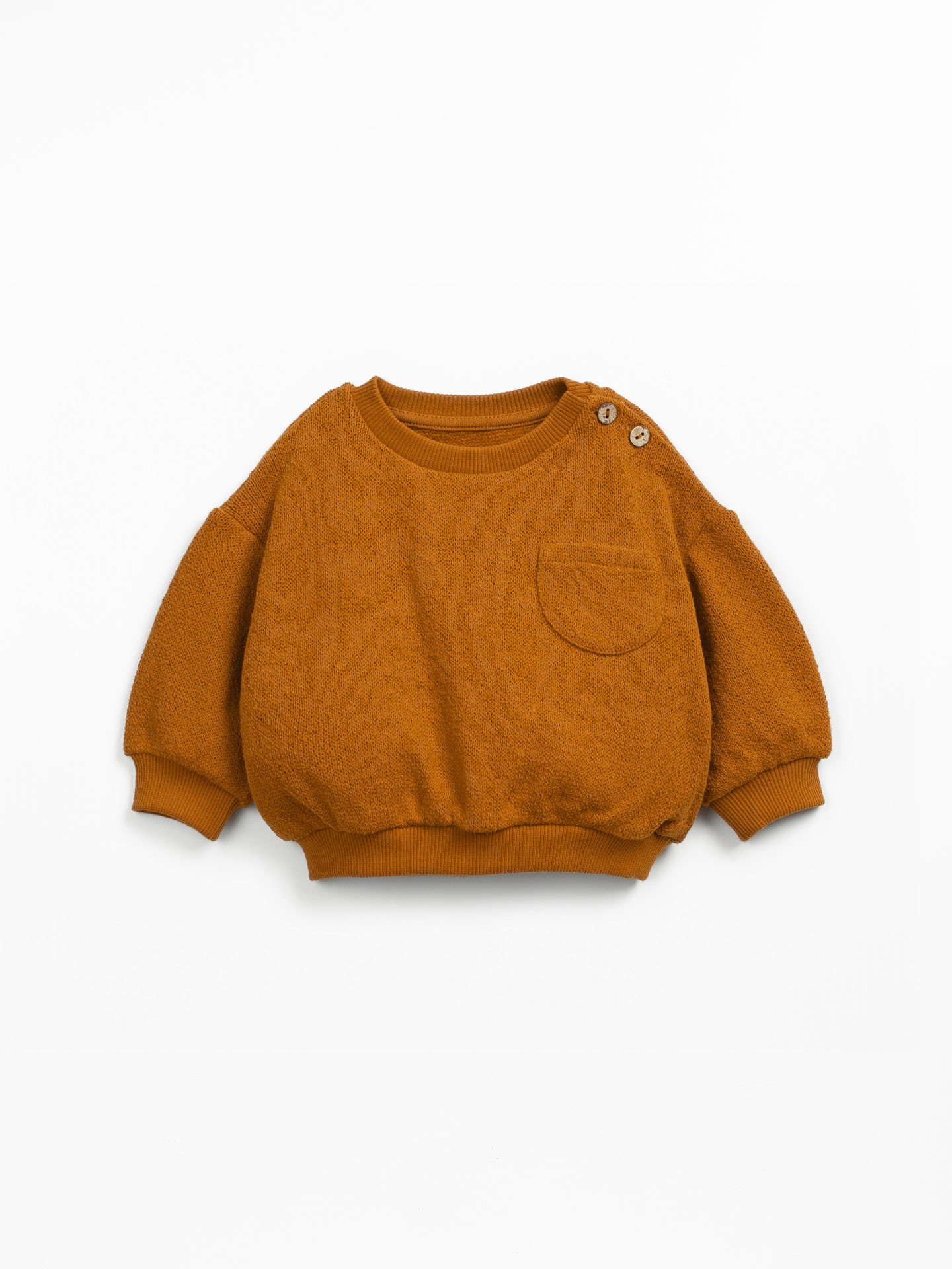 Knit sweater in a blend of organic cotton and regenerative cotton