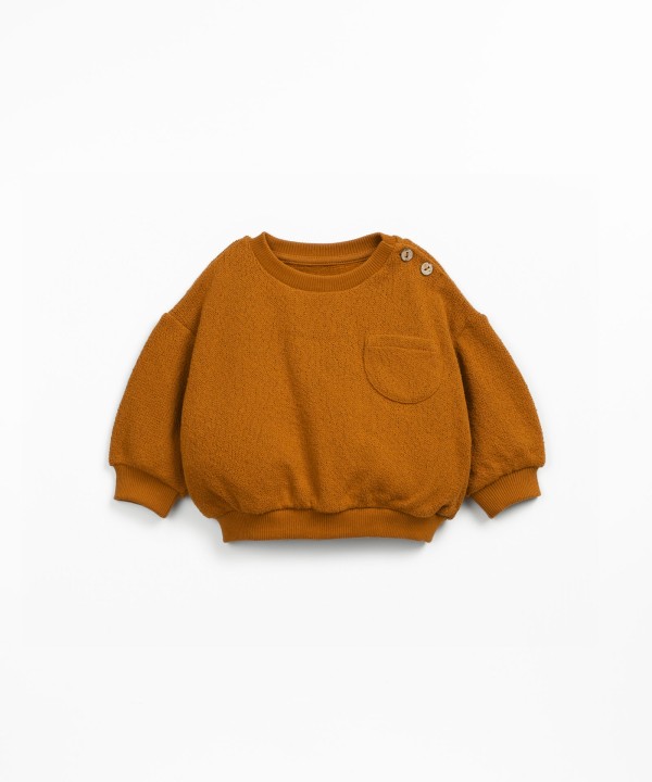 Knit sweater in a blend of organic cotton and regenerative cotton