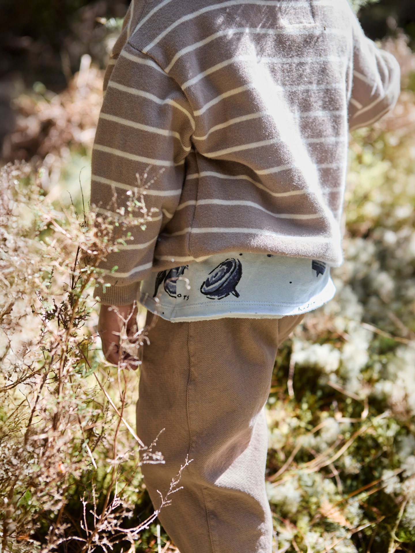 Sweater in a blend of natural fibers and recycled fibers