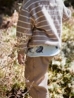 Sweater in a blend of natural fibers and recycled fibers