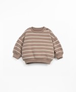 Sweater with striped pattern