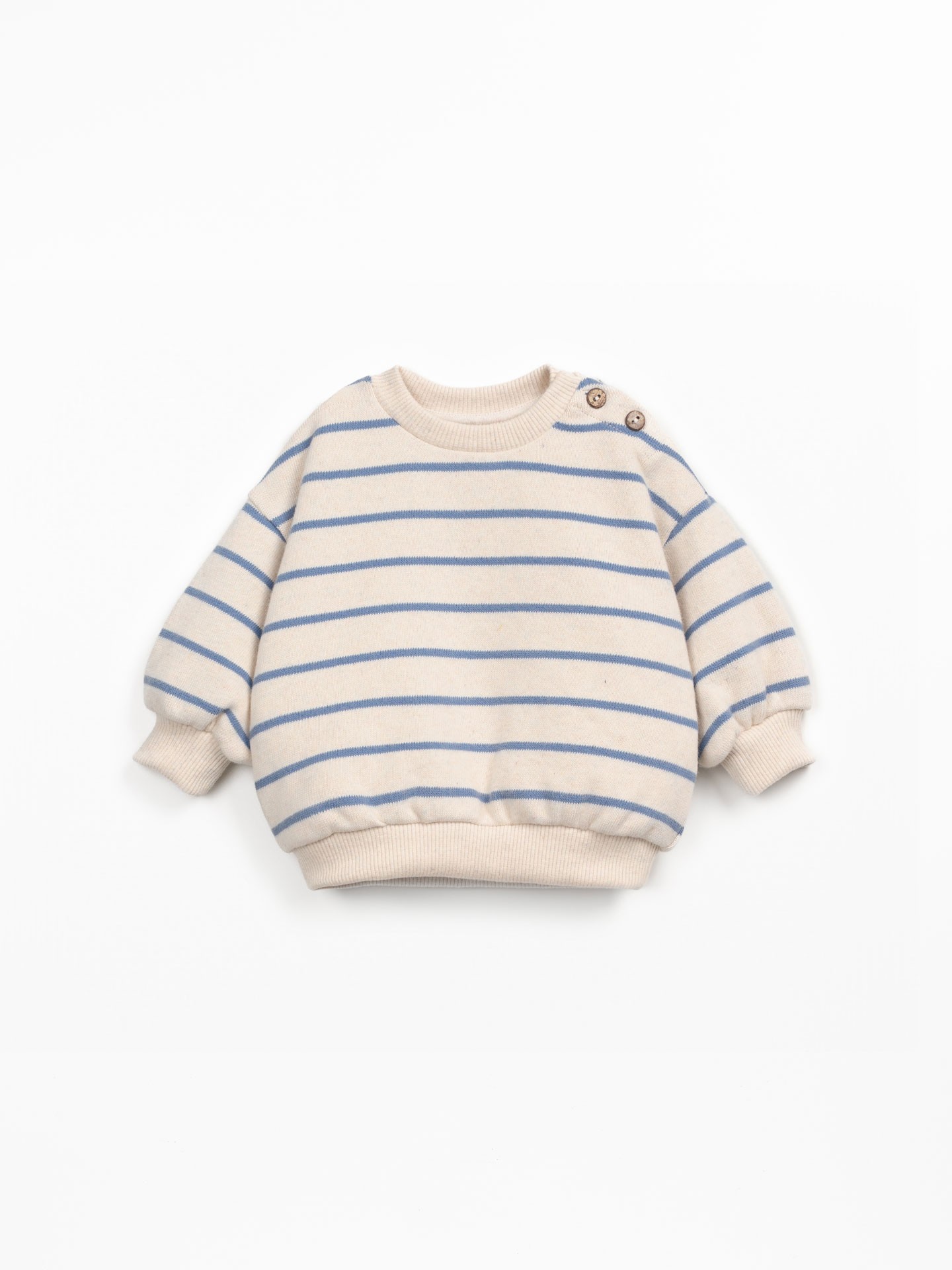 Sweater in a blend of natural and recycled fibers