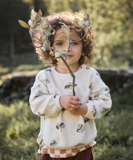 Sweater in natural fiber blend