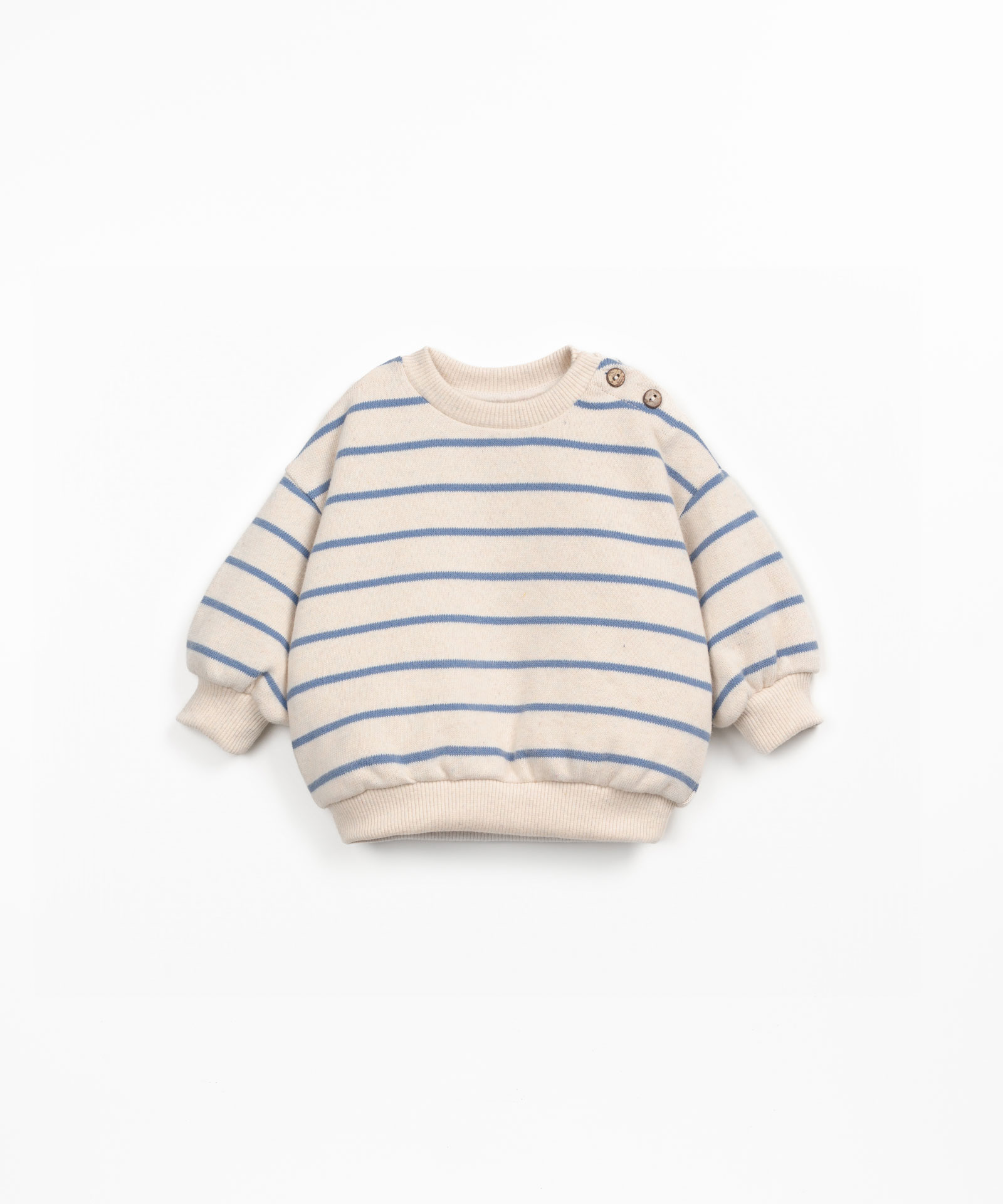 Sweater in a blend of natural and recycled fibers