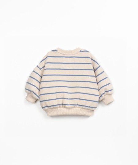 Sweater in a blend of natural and recycled fibers