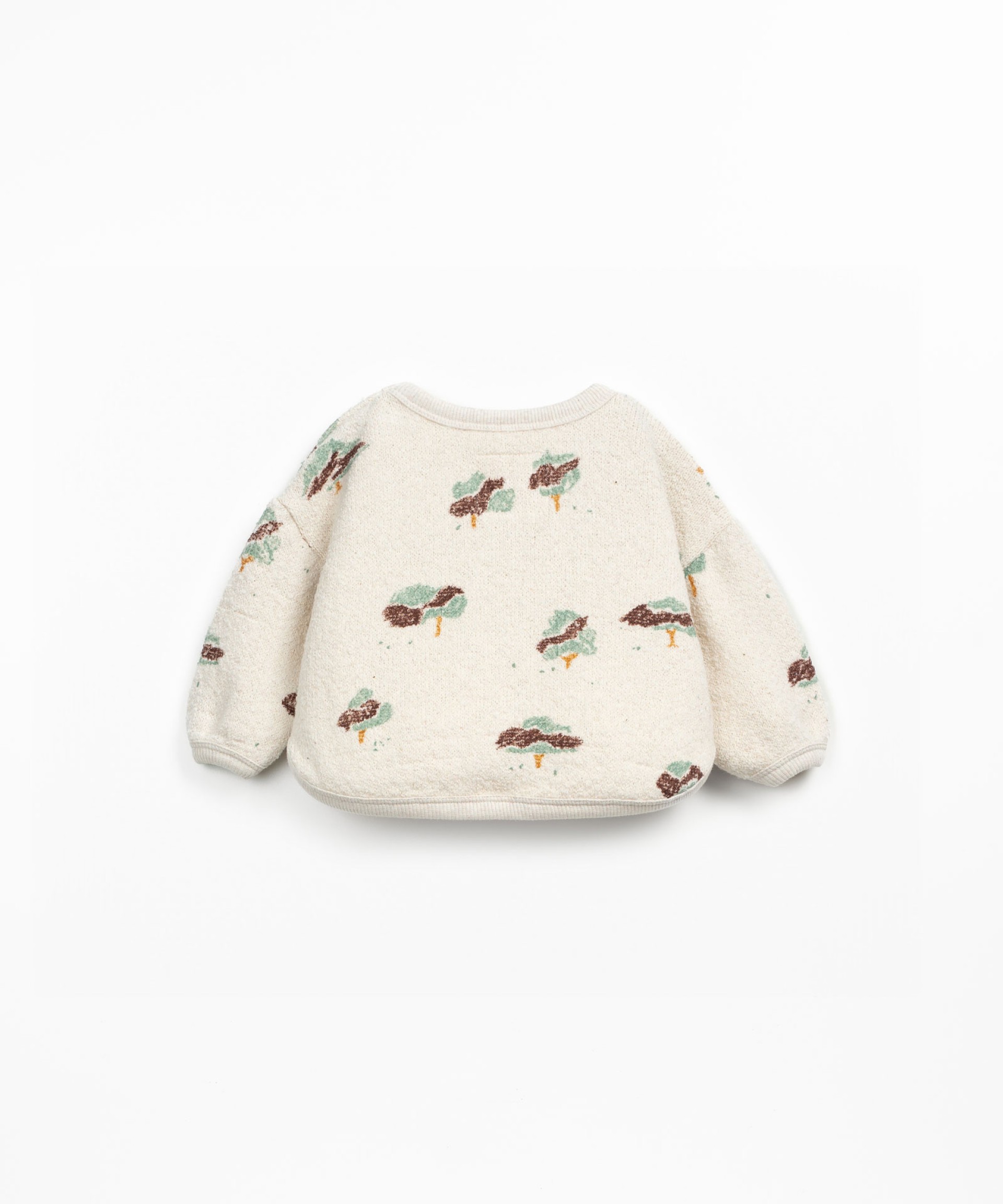 Knitted sweater with dropped shoulders