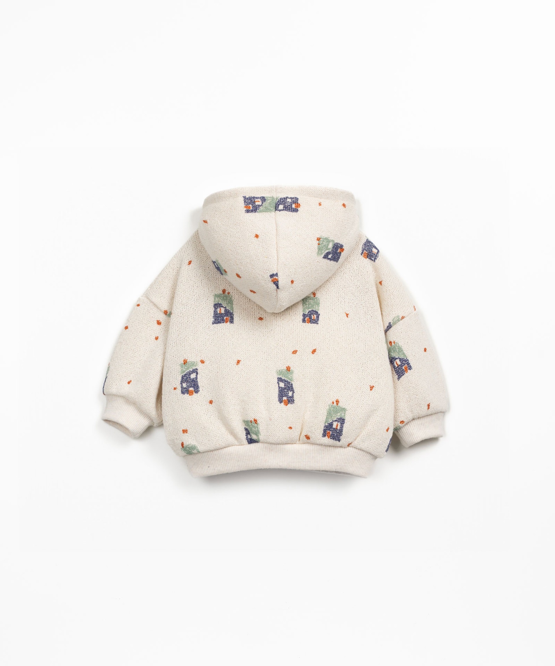 Knitted sweater with print