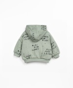 Knitted sweater with print