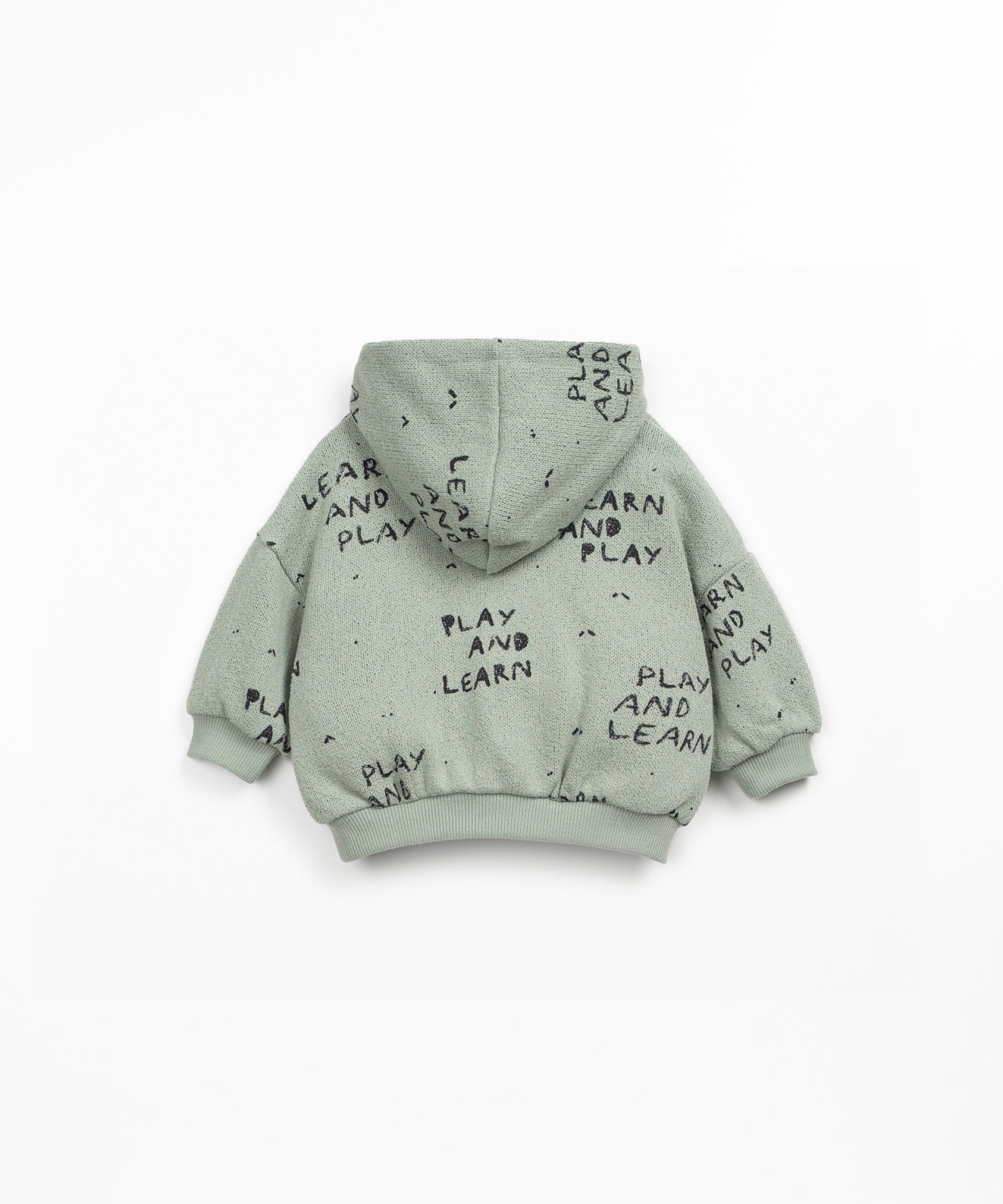 Knitted sweater with print