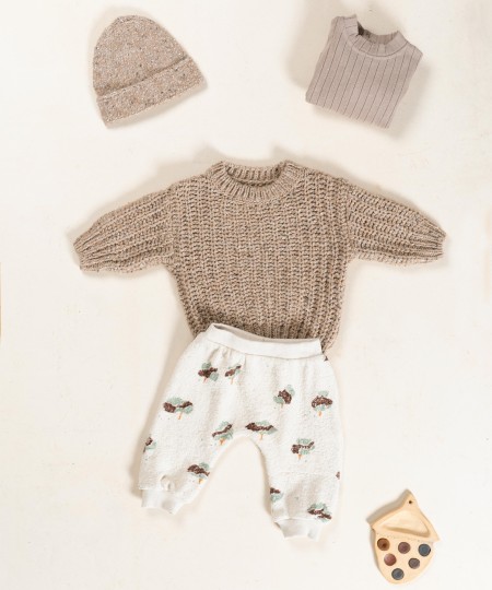 Pull en tricot avec fibres recyclées