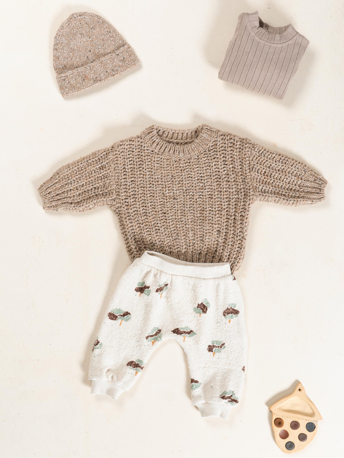 Pull en tricot avec fibres recyclées