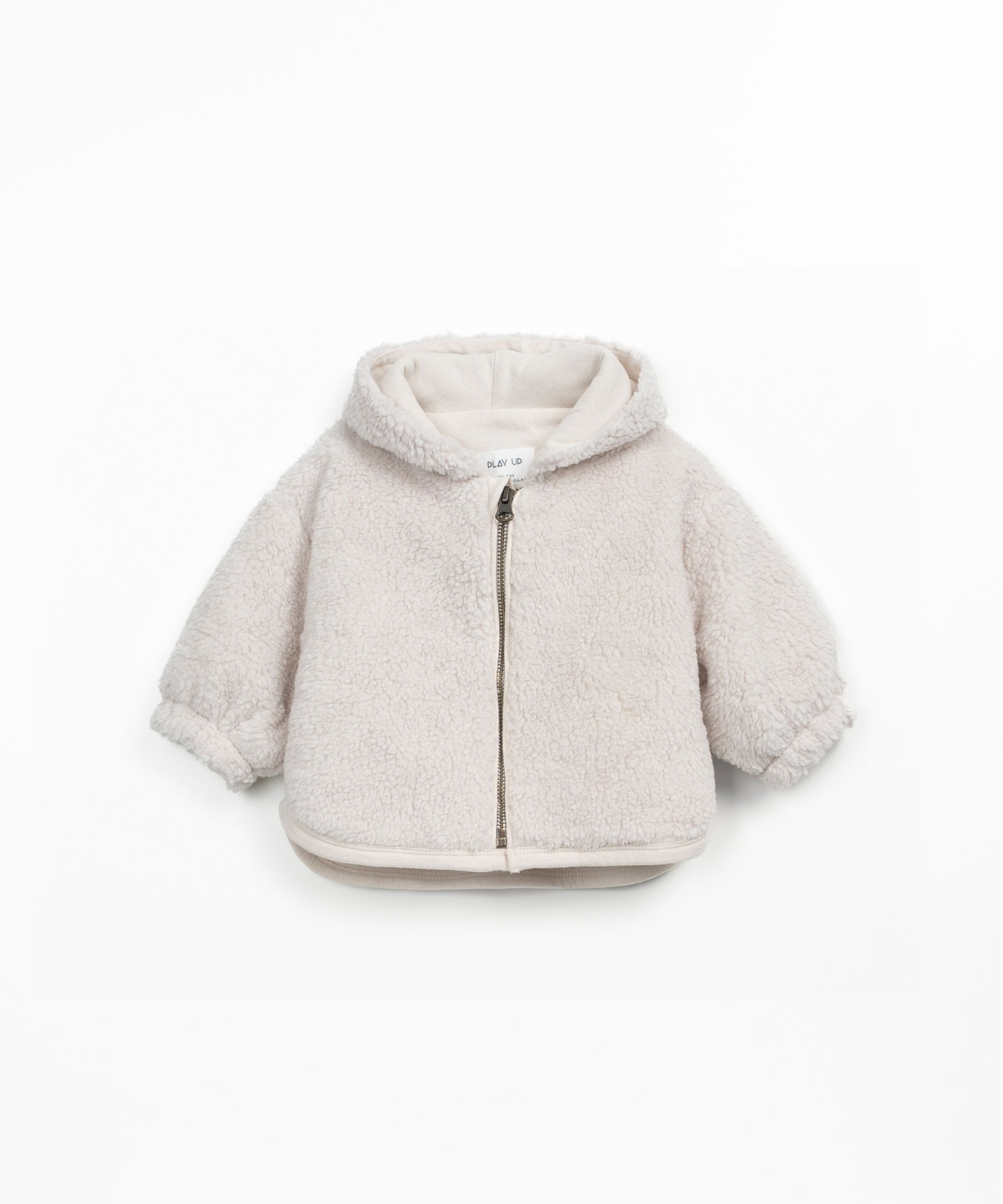 Fur coat with jersey lining