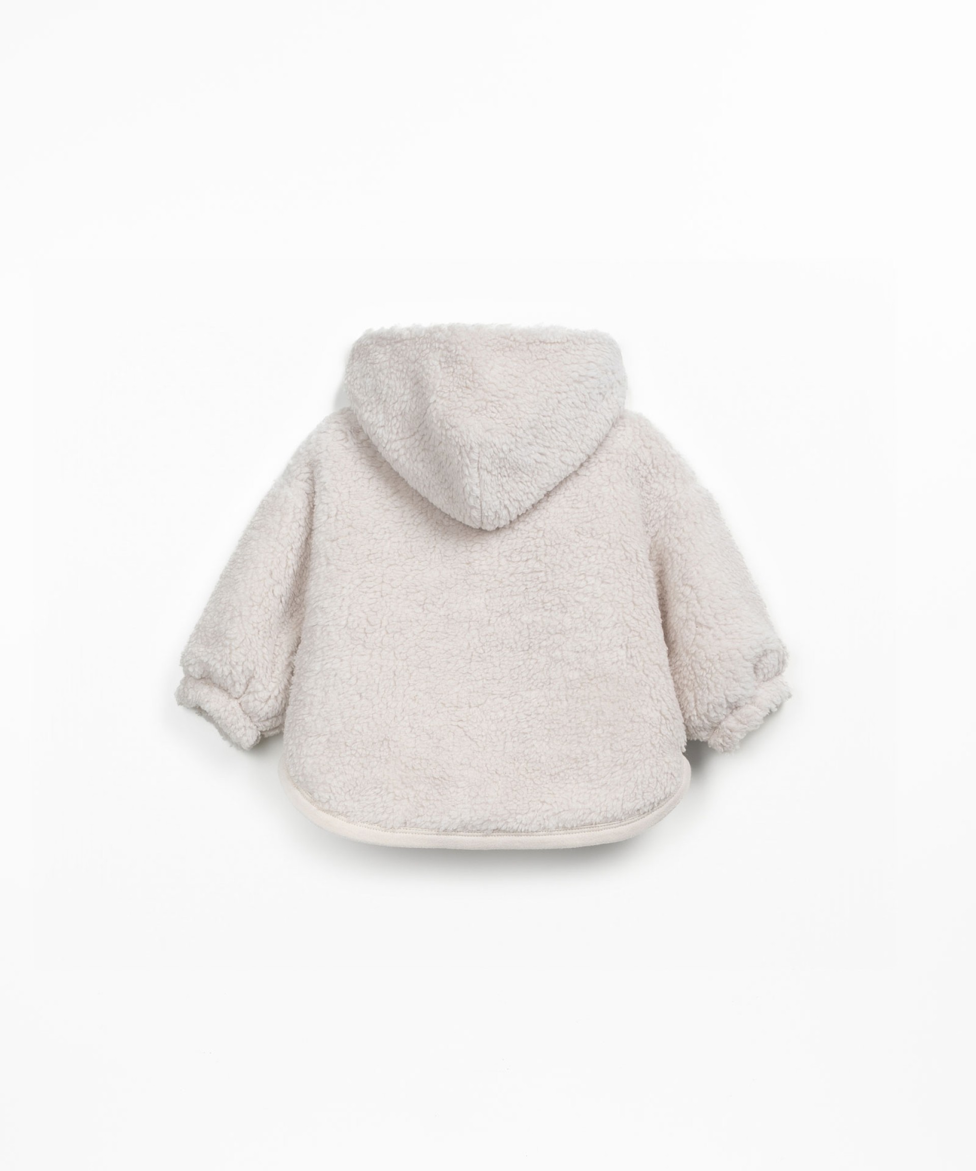 Fur coat with jersey lining