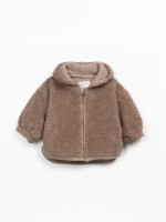 Faux fur coat in organic cotton