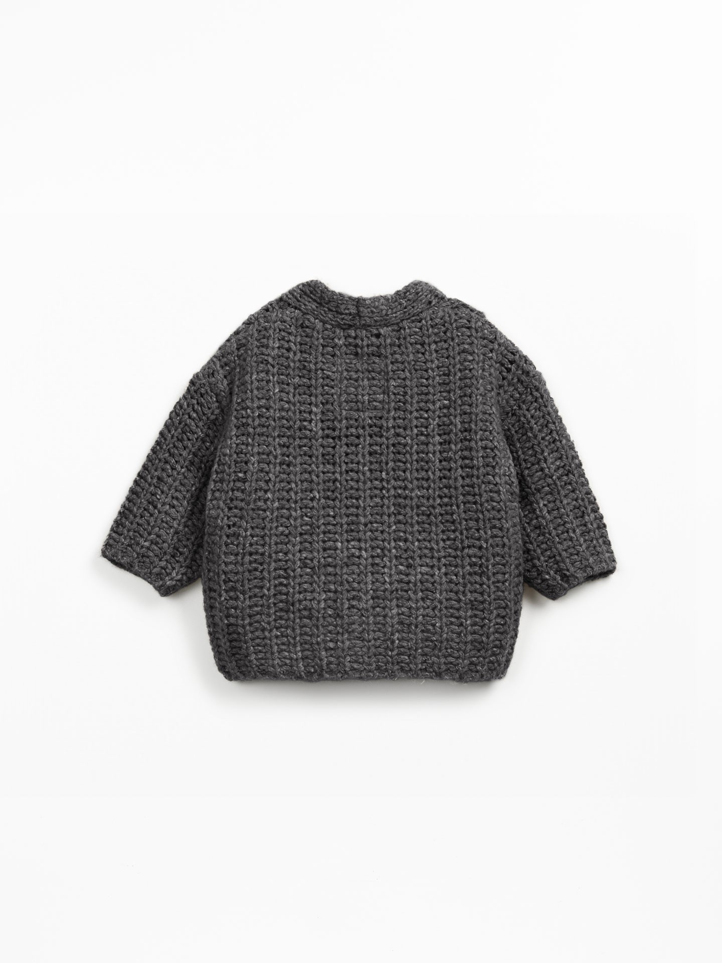Giacca in maglia con miscela di lana riciclata e lana