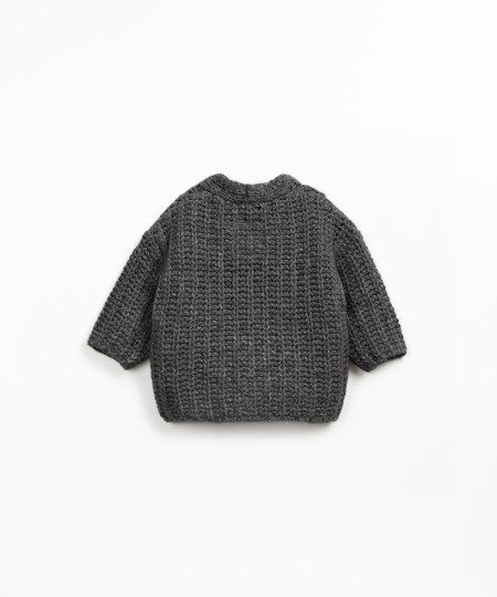 Chaqueta de punto con mezcla de lana reciclada y lana