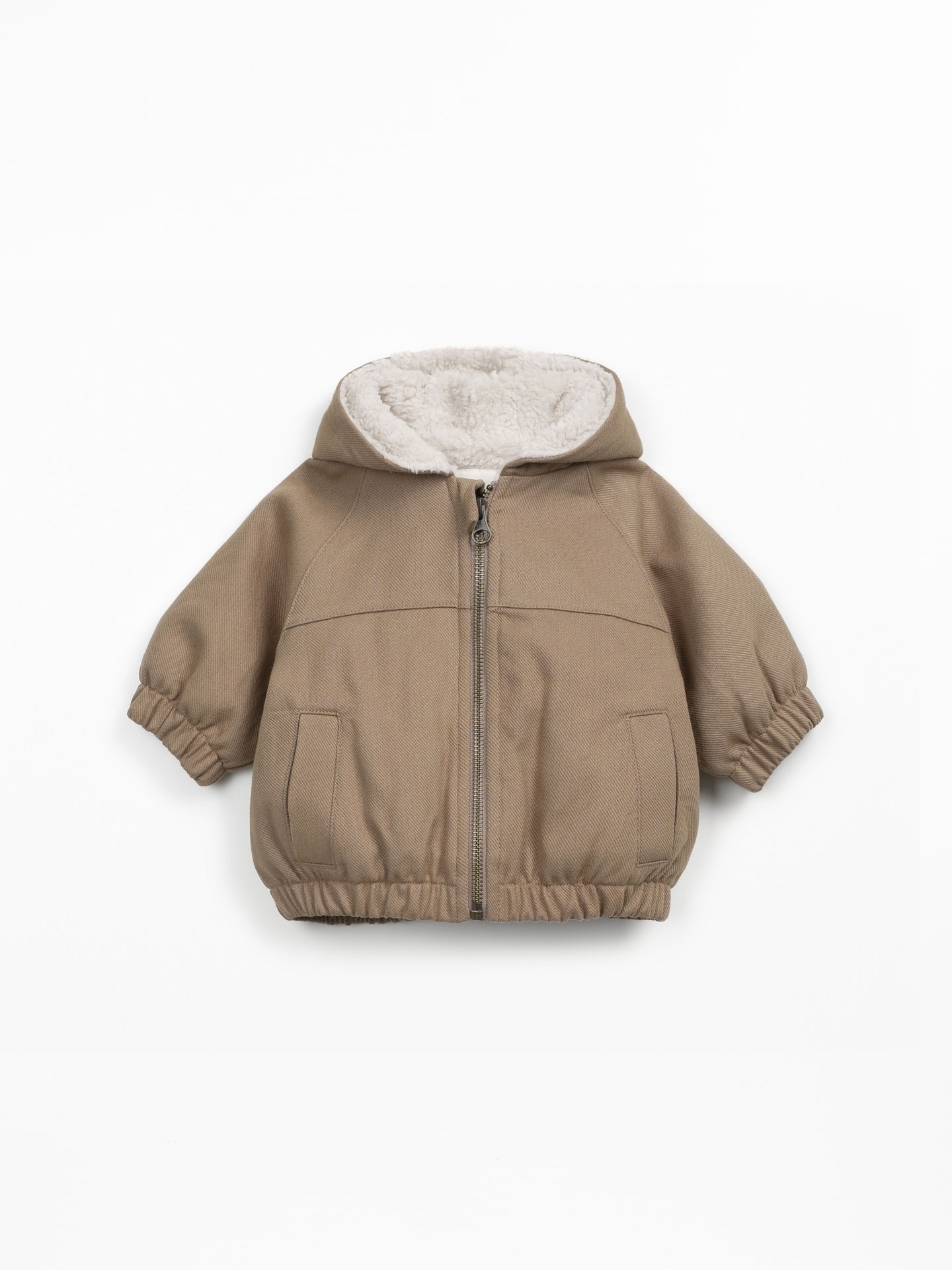 Veste en sergé imperméable avec doublure en fourrure