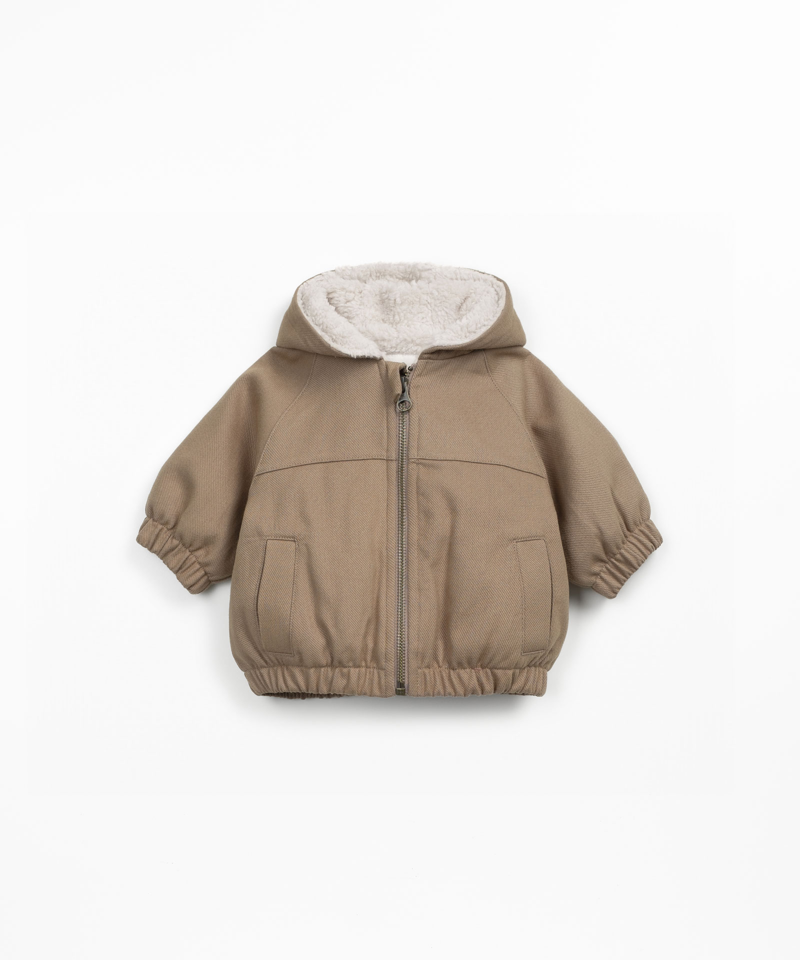 Giacca in twill impermeabile con fodera in pelliccia
