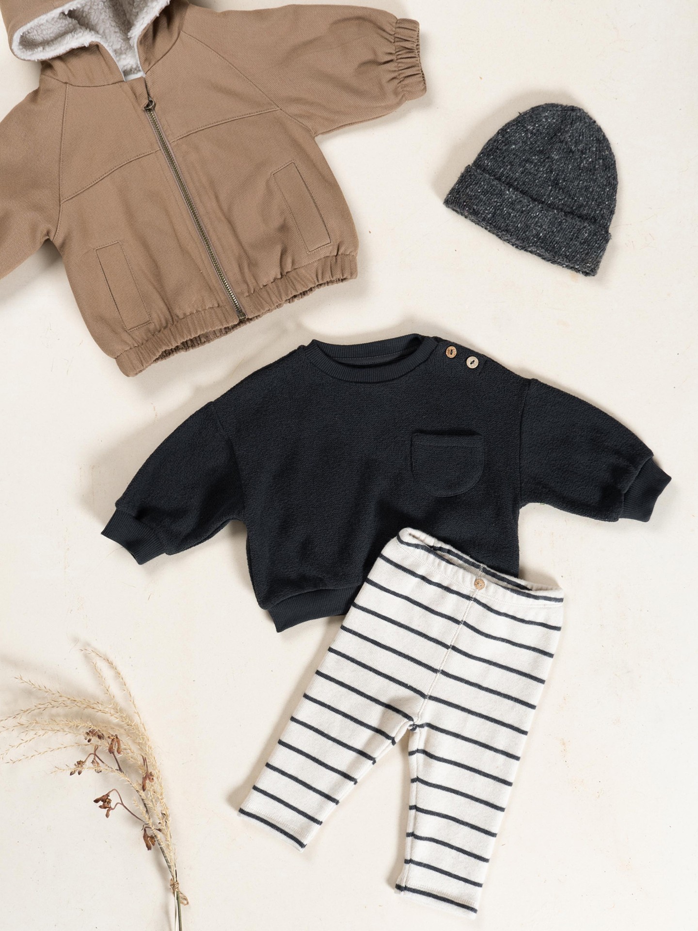 Veste en sergé imperméable avec doublure en fourrure