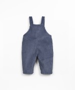 Corduroy overalls with chest pocket