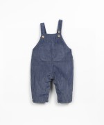 Corduroy overalls with chest pocket