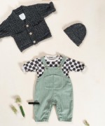 Corduroy jumpsuit with chest pocket