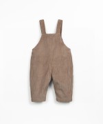 Corduroy overalls with chest pocket