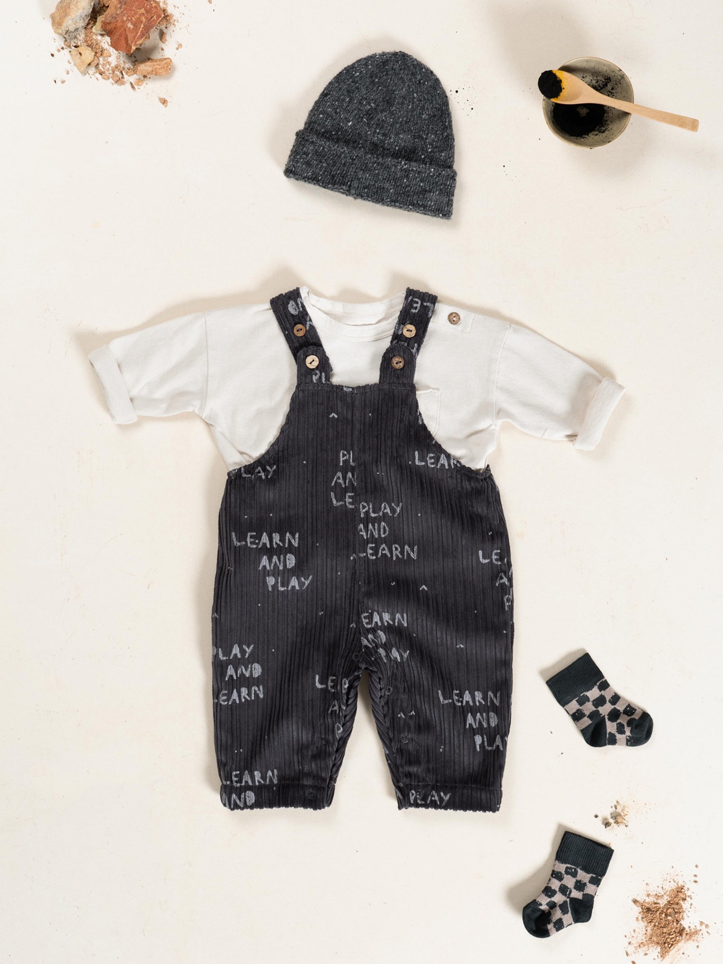 Combinaison en tissu de velours côtelé