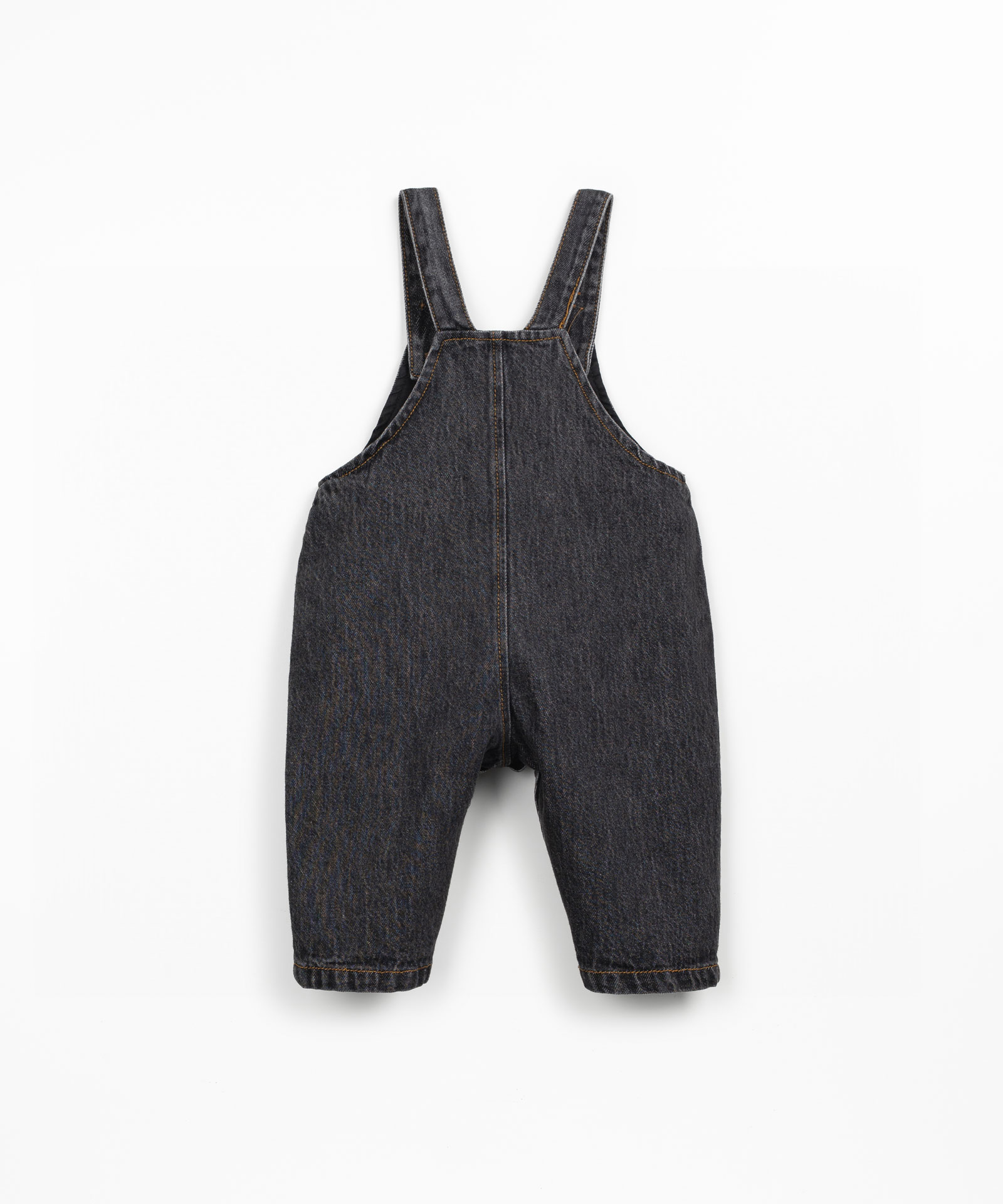 Salopette in denim con tasca frontale