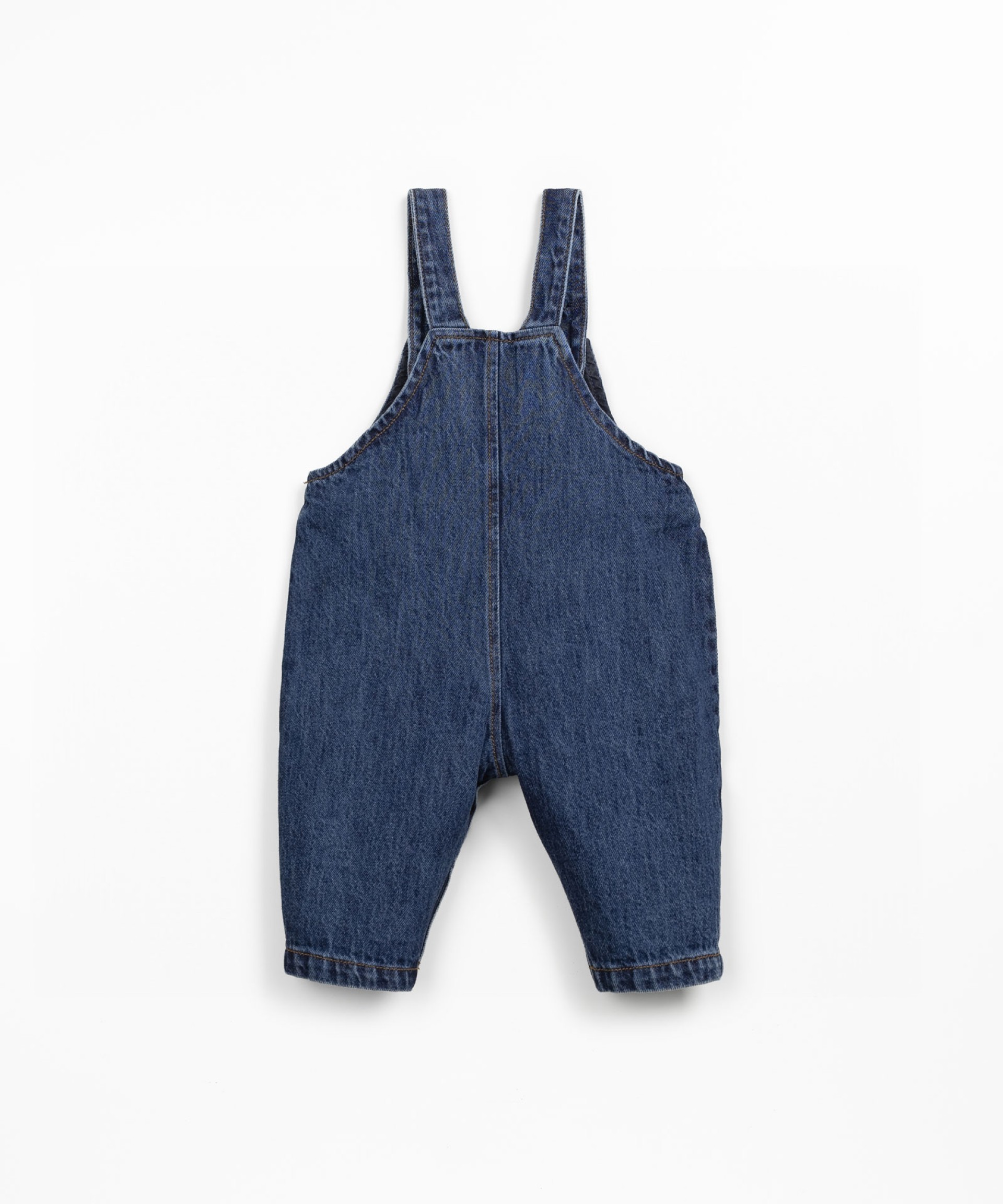 Cotton denim overalls with adjustable straps