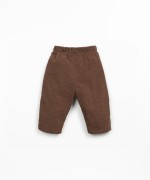 Jersey pants with decorative drawstring