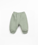 Knit trousers with knee patch detail