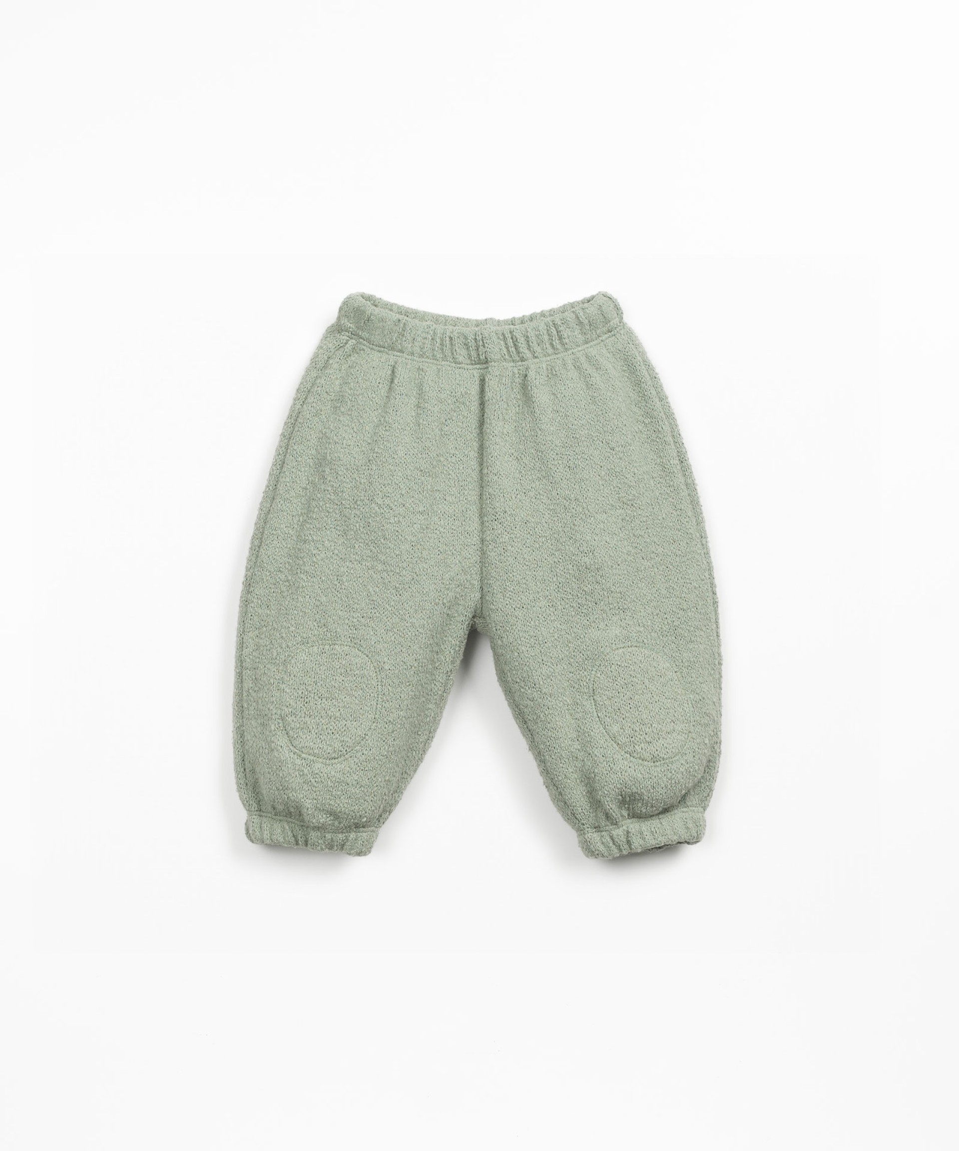 Knit trousers with knee patch detail