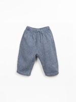 Knit trousers with natural fibers