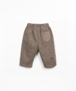 Pantalones de punto con cordn decorativo