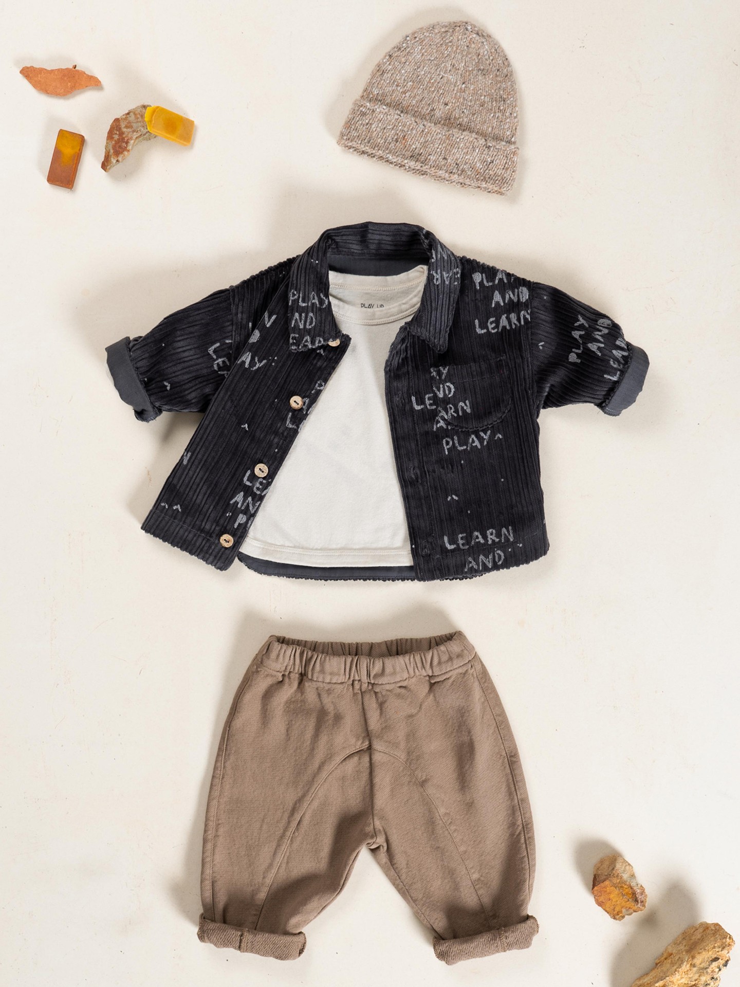 Calça de sarja em algodão