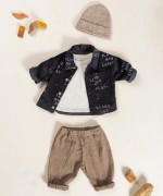 Pantalones de sarga con cintura elstica