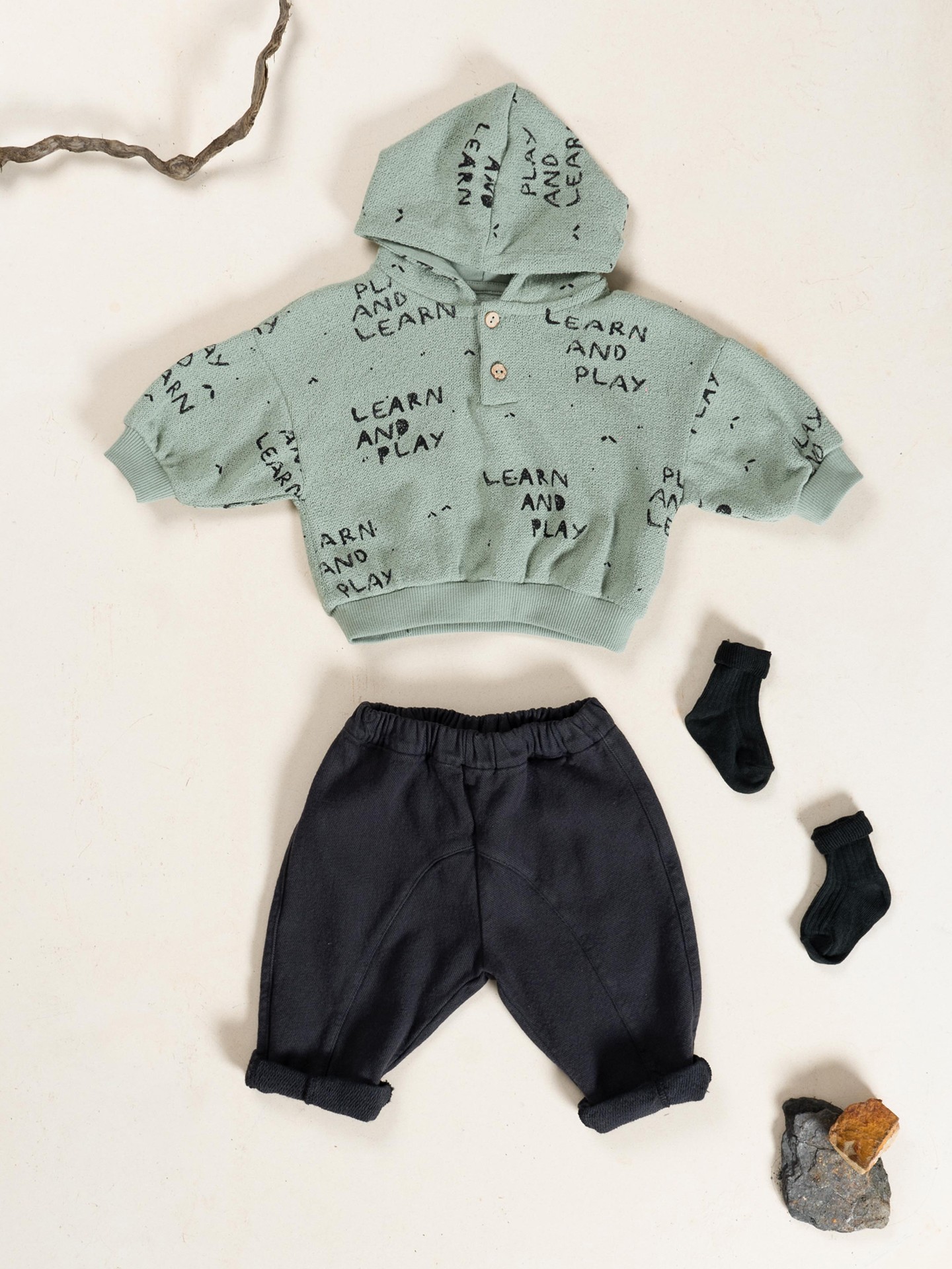 Calça de sarja em algodão