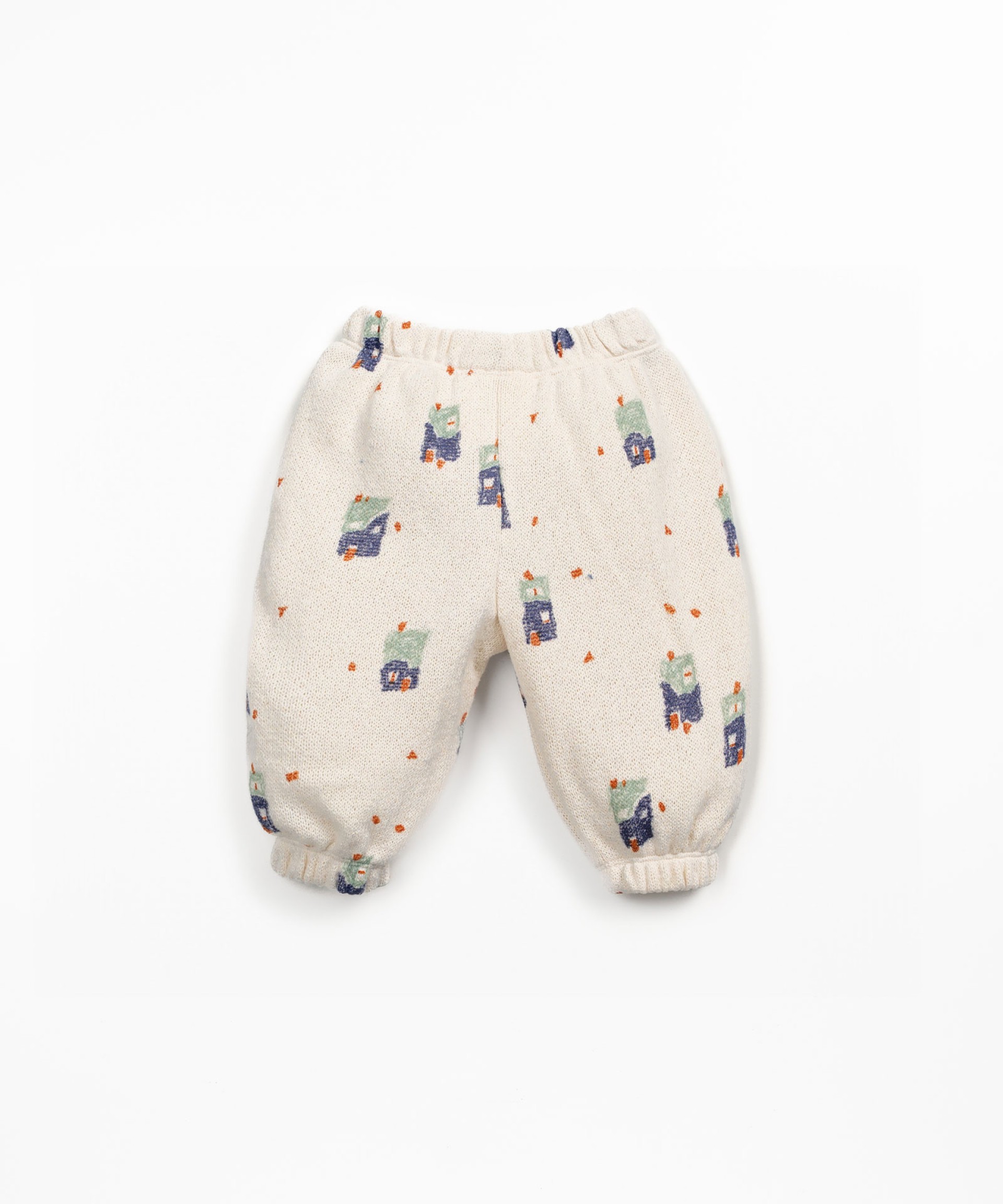 Pantalones de punto con estampado de casas