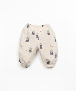 Pantalones de punto con estampado de casas