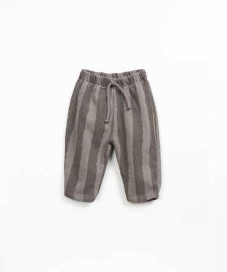 Jersey trousers in blend of organic cotton and cotton