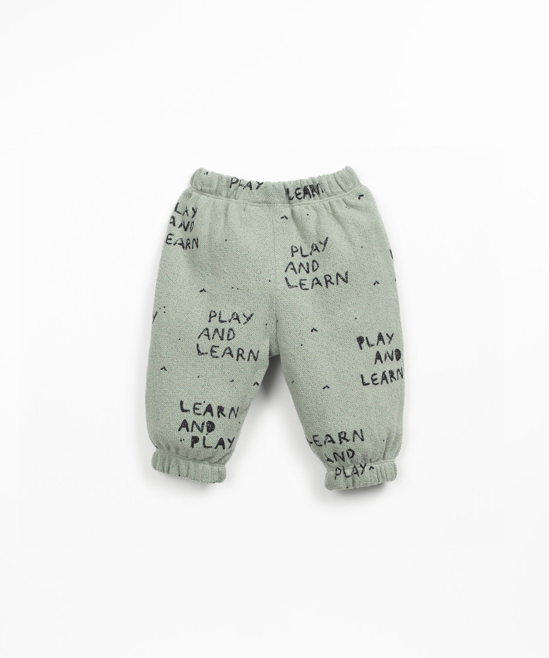 Pantalones de punto con estampado de frases